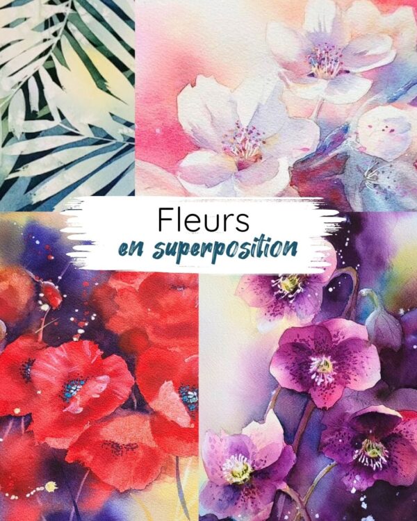 Fleurs en superposition